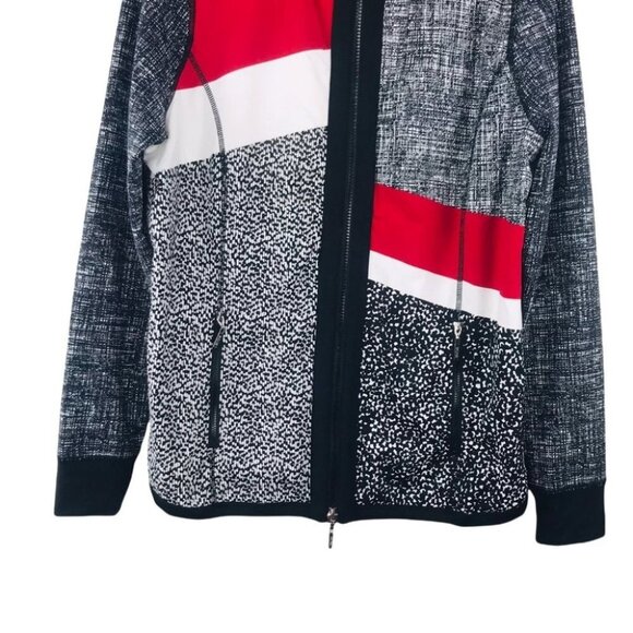 BYLYSE Multicoloured Zip up Jacket Women Size M black and Red - Picture 5 of 16